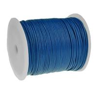 esnado Lederschnur Rund - 1 mm. Blau. 20 Meter | ECHTES Leder | pflanzlich gegerbt | ideal für die Herstellung von Schmuck und Armbändern, Basteln oder Dekorieren, DIY-Projekte, Mittelalter