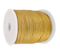 esnado Lederschnur Rund - 1 mm. Gold. 15 Meter | ECHTES Leder | pflanzlich gegerbt | ideal für die Herstellung von Schmuck und Armbändern, Basteln oder Dekorieren, DIY-Projekte, Mittelalter