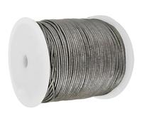 esnado Lederschnur Rund - 1 mm. Silber. 10 Meter | ECHTES Leder | pflanzlich gegerbt | ideal für die Herstellung von Schmuck, Armbändern, Basteln oder Dekorieren, DIY, Mittelalter, LARP