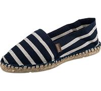 Espadrij L'Originale Classic gestreift Marine/Ecru Damen Espadrilles Sommerschuhe Leinen (39)