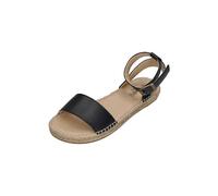 Espadrij L'ORIGINALE Damen Sandalette NIMES noir, Größe:38 EU