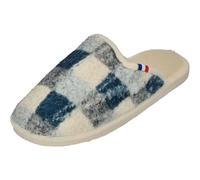 Espadrij L'ORIGINALE Hausschuhe CHAUSSON WOOLCHECK marine check big, Größe:39 EU