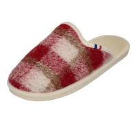 Espadrij L'ORIGINALE Hausschuhe CHAUSSON WOOLCHECK rouge check big, Größe:38 EU