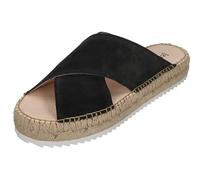 Espadrij L'Originale Pantolette - CROISETTE Velour Low - Noir, Größe:37 EU