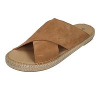 Espadrij L'ORIGINALE Pantolette - CROISETTE VELOUR MEN - cognac, Größe:45 EU