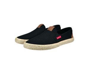 Espadrille BUGATTI, Herren, Gr. 43, schwarz, Textil, Schuhe Espadrille, Slipper, Schlupfschuh, Sommerschuh mit Kontrastdetails (31712741-43) schwarz