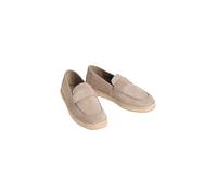 Espadrille CALVIN KLEIN "ESPADRILLE LOAFER BAND SU", Damen, Gr. 45, taupe, Veloursleder, unifarben, Basic, Schuhe Espadrille, Sommerschuh, Schlupfschuh, Mokassin zum Schlupfen (44437262-45) taupe