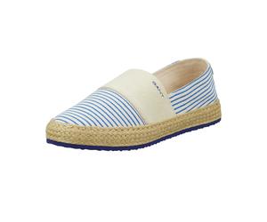 Espadrille GANT "RAFFIAVILLE", Damen, Gr. 37, hellblau, creme, Textil, gestreift, Schuhe Espadrille, Slipper, Sommerschuh, Loafer zum Schlupfen (63920746-37) hellblau, creme