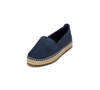 Espadrille MARC O'POLO "aus edlem Velours-Ziegenleder", Damen, Gr. 37, true navy, Obermaterial: 100% Leder (Ziege), unifarben, Schuhe Espadrille (47094337-37) true navy