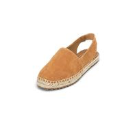 Espadrille MARC O'POLO "aus Suede-Ziegenleder", Damen, Gr. 36, braun (cognac), Obermaterial: 100% Leder (Ziege), unifarben, Schuhe Espadrille (73770606-36) cognac