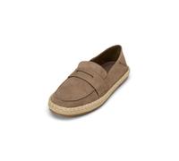 Espadrille MARC O'POLO "aus weichem Veloursleder", Damen, Gr. 45, schwarz taupe, Obermaterial: 100% Leder (Ziege), unifarben, Schuhe Espadrille (78947316-45) schwarz taupe