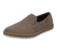 Espadrille RIEKER, Herren, Gr. 41, grau (taupe), Textil, Schuhe Espadrille, Slipper, Strandschuh, Sommerschuh mit Stretcheinsätzen (38857167-41) taupe