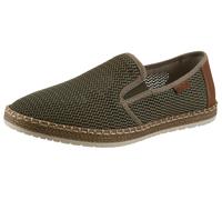 Espadrille RIEKER, Herren, Gr. 43, grün (khaki), Textil, Schuhe Espadrille, mit luftdurchlässiger Perforation (85323318-43) khaki