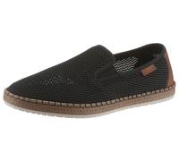 Espadrille RIEKER, Herren, Gr. 46, schwarz, Textil, Schuhe Espadrille, mit luftdurchlässiger Perforation (59206001-46) schwarz