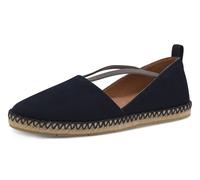Espadrille TAMARIS, Damen, Gr. 39, blau (navy), Ziegenveloursleder, unifarben, Schuhe Espadrille, Plateau, Sommerschuh, Flats, Schlupfschuh mit Touch It-Ausstattung (58898005-39) navy