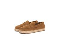 Espadrille TOMMY HILFIGER "FLEXIBLE HILFIGER SDE ESPADRILLE", Herren, Gr. 41, braun, Veloursleder, Schuhe Espadrille, Sommerschuh, Slipper, Loafer mit angesagtem Zierriegel (71924204-41) braun