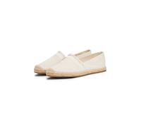 Espadrille TOMMY HILFIGER "FRINGE CANVAS CLOSED ESPADRILLE", Damen, Gr. 37, beige, Textil, Schuhe Espadrille, Halbschuh, Schlupfschuh, Sommerschuh mit ausgefransten Rand (74477526-37) beige