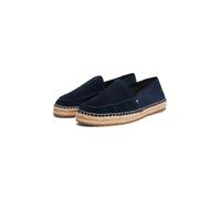Espadrille TOMMY HILFIGER "HILFIGER FLEX ESPA SUEDE LOAFER", Herren, Gr. 44, blau (dunkelblau), Nubukleder, modisch, Schuhe, Sommerschuh, Schlupfschuh, Slipper mit Bastbezug am Plateau (68132950-44) d