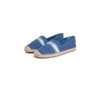 Espadrille TOMMY HILFIGER "HILFIGER WEBBING ESPADRILLE", Damen, Gr. 39, denim, Textil, unifarben mit Farbeinsatz, Schuhe Espadrille, Halbschuh, Schlupfschuh, Sommerschuh mit Logoschriftzug (17730614-3