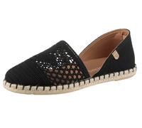 Espadrille VERBENAS "Carmen Crochet-Lino Paris", Damen, Gr. 41, schwarz, Textil, Schuhe Espadrille, Slipper, Sommerschuh, Strandschuh im Häkel-Look (34246307-41)