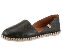 Espadrille VERBENAS "CARMEN", Damen, Gr. 35, schwarz, Leder, unifarben, Basic, Schuhe Espadrille, Slipper, Sommerschuh, Urlaubsschuh, Flat mit Rahmennaht, Topseller (33593613-35)