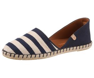 Espadrille VERBENAS "CARMEN", Damen, Gr. 36, Leder Textil, blau (blau, natur), Basic, Schuhe Espadrille, Slipper, Sommerschuh, Urlaubsschuh in maritimer Optik (19408406-36) blau, natur
