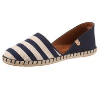 Espadrille VERBENAS "CARMEN", Damen, Gr. 37, blau, natur, Textil, Basic, Schuhe Espadrille, Slipper, Sommerschuh, Urlaubsschuh in maritimer Optik, Topseller (19408406-37)