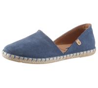 Espadrille VERBENAS "CARMEN SERRAJE", Damen, Gr. 35, blau (jeansblau), Veloursleder, Schuhe Espadrille, Schlupfschuh, Sommerschuh, Loafer mit typischem Jute-Rahmen (71905465-35) jeansblau
