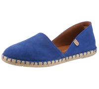 Espadrille VERBENAS "CARMEN SERRAJE", Damen, Gr. 35, blau (royalblau), Veloursleder, Schuhe Espadrille, Sommerschuh, Schlappen mit Jute-Rahmen (41684163-35) royalblau