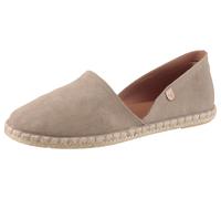 Espadrille VERBENAS "CARMEN SERRAJE", Damen, Gr. 35, braun (hellbraun), Veloursleder, unifarben, Schuhe Espadrille, Schlupfschuh, Sommerschuh, Loafer mit typischem Jute-Rahmen (99868363-35) hellbraun