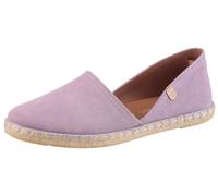 Espadrille VERBENAS "CARMEN SERRAJE", Damen, Gr. 36, lila, Veloursleder, Schuhe Espadrille, Schlupfschuh, Sommerschuh, Loafer mit typischem Jute-Rahmen (11645027-36)