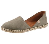 Espadrille VERBENAS "CARMEN SERRAJE", Damen, Gr. 37, grün (hellkhaki), Veloursleder, Schuhe Espadrille, Schlupfschuh, Sommerschuh, Loafer mit typischem Jute-Rahmen (66583746-37)