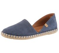 Espadrille VERBENAS "CARMEN SERRAJE", Damen, Gr. 38, blau (jeansblau), Veloursleder, Schuhe Espadrille, Schlupfschuh, Sommerschuh, Loafer mit typischem Jute-Rahmen (71905465-38) jeansblau