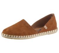 Espadrille VERBENAS "CARMEN SERRAJE", Damen, Gr. 38, braun (cognac), Veloursleder, Schuhe Espadrille, Schlupfschuh, Sommerschuh, Loafer mit typischem Jute-Rahmen (99322901-38) cognac