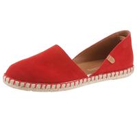 Espadrille VERBENAS "CARMEN SERRAJE", Damen, Gr. 42, rot, Veloursleder, Schuhe Espadrille, Schlupfschuh, Sommerschuh, Loafer mit typischem Jute-Rahmen (99817428-42) rot