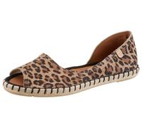 Espadrille VERBENAS "CRUZ LEO", Damen, Gr. 37, leodruck, Veloursleder, Schuhe Espadrille, Sommerschuh, Urlaubsschuh, Leo-Look, mit Zehenöffnung (23555640-37) leodruck