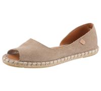 Espadrille VERBENAS "CRUZ SERRAJE" Gr. 38, grau (taupe) Damen Schuhe Strandschuhe Strandschuh, Sommerschuh, Loafer mit schönen Ziernähten (98940037-38)