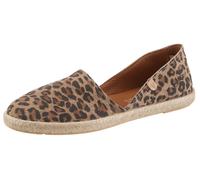 Espadrille VERBENAS, Damen, Gr. 35, braun (leo), Veloursleder, Schuhe Espadrille, Strandschuh, Sommerschuh, Loafer im trendigen Animal-Look (53009743-35) leo