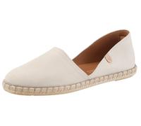 Espadrille VERBENAS, Damen, Gr. 36, weiß, Veloursleder, unifarben, Schuhe Espadrille, Strandschuh, Sommerschuh, Loafer aus Veloursleder (44515312-36)