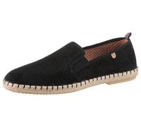 Espadrille VERBENAS "Tom Pacific", Herren, Gr. 41, schwarz, Textil, Veloursleder, klassisch, Schuhe, Loafer, Slipper, Sommerschuh, Strandschuh mit Stretcheinsätze (32429804-41) schwarz