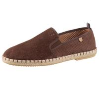 Espadrille VERBENAS "Tom Pacific", Damen, Gr. 43, braun (dunkelbraun), Textil, Veloursleder, Schuhe Espadrille, Loafer, Slipper, Sommerschuh, Strandschuh mit Stretcheinsätze (16568665-43)