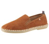 Espadrille VERBENAS "Tom Pacific", Gr. 41, braun (cognacfarben), Textil, Veloursleder, Schuhe Espadrille, Loafer, Slipper, Sommerschuh, Strandschuh mit Stretcheinsätze (73440121-41)