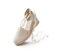 Espadrille VISCATA "Escala", Damen, Gr. 41, beige, Textil, Schuhe Espadrille, mit Keilabsatz und eleganter Knöchelschnürung (67382731-41) beige