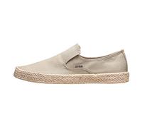Espadrilles-Slipper für Herren, aus Leinen, für Sommer, Urlaub, flache Schuhe, gewebte Jute-Sohle, Alltagsschuhe, Schwarz, khaki, 40 2/3 EU