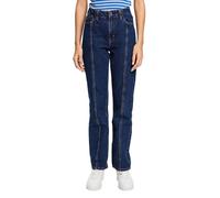 ESPRIT Jeans mit gerader Passform und hohem Bund BLUE DARK WASHED 29/32