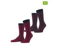 ESPRIT Herren Socken Allover Stripe 2-Pack M SO Baumwolle gemustert 2 Paar, Mehrfarbig (Lila Rot 0040) neu - umweltfreundlich, 39-42