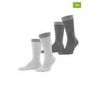 ESPRIT 2er-Set: Socken "Allover Stripe" in Weiß - Größe 43-46 | Herrensocken