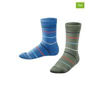 ESPRIT 2er-Set: Socken "Colorful Stripes" in Khaki - Größe 31-34 | Kinder Socken Strumpfhosen