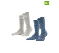 Esprit Socken Mesh Stripe 2-Pack Biologische Baumwolle Herren halbhoch mit Muster gestreift 2 Paar