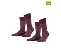 ESPRIT 2er-Set: Socken ''Piqué'' in Bordeaux - Größe 43-46 | Herrensocken